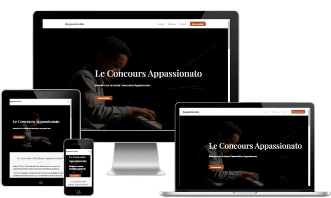Site internet de l'association Appassionato en Guadeloupe