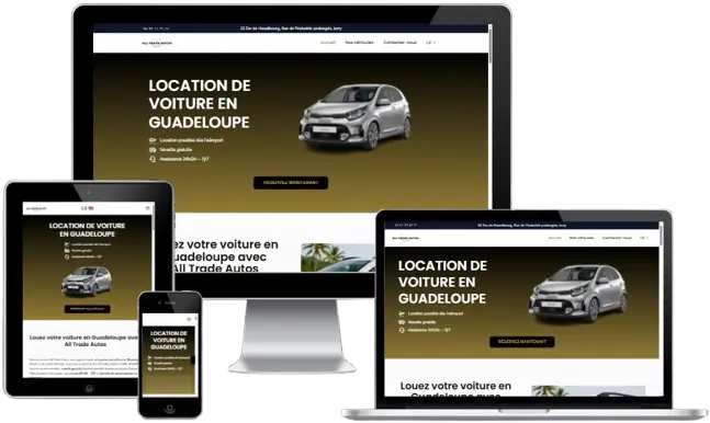 Mockup site e-commerce en Guadeloupe