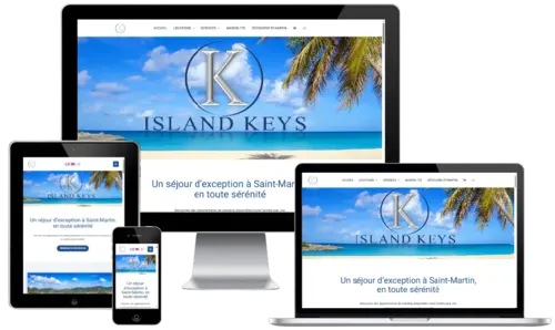 Site internet de location de vacances Island Keys à Saint-Martin